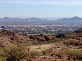 National Trail on South Mountain overlooking Phoenix, AZ